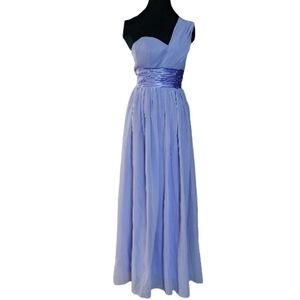 NWT Jiayuanxi Prom Purple One Shoulder Maxi Dress Women's Jr XS‎